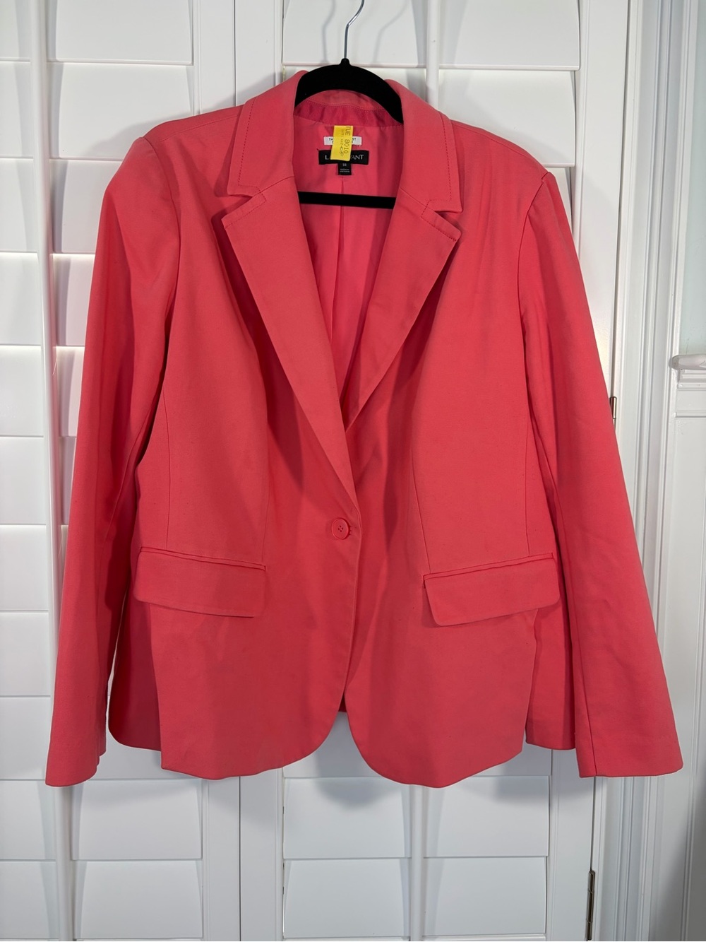 Lane Bryant Coral Pink Single-Button Blazer (18)
